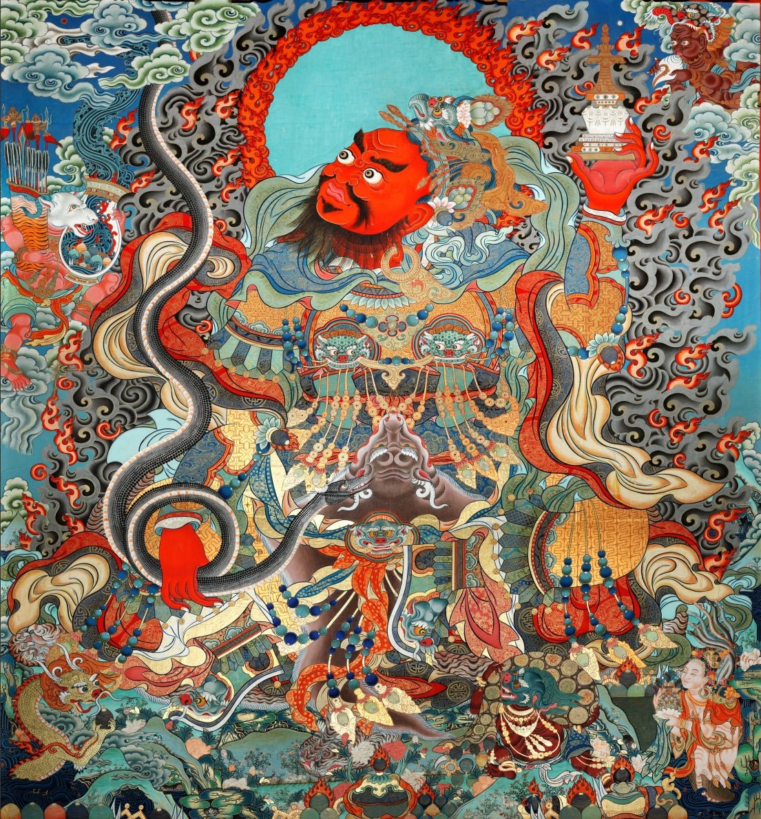 Uncovering Tibetan Thangka Murals in Maitreya Hall - Buddhabelief