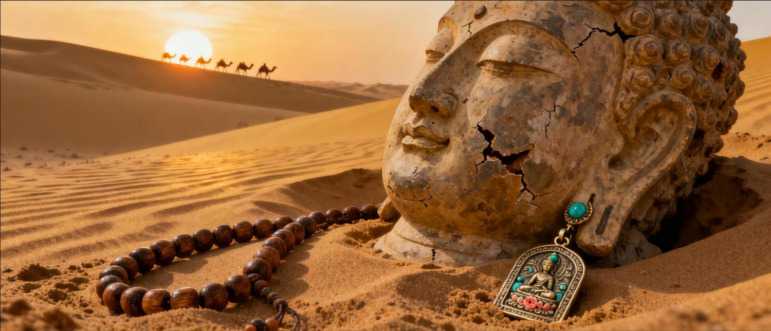 Explore the power of a Yak Bone Mala. Handcrafted and monk-blessed, these authentic Tibetan prayer beads offer grounding, protection, and mindful strength.