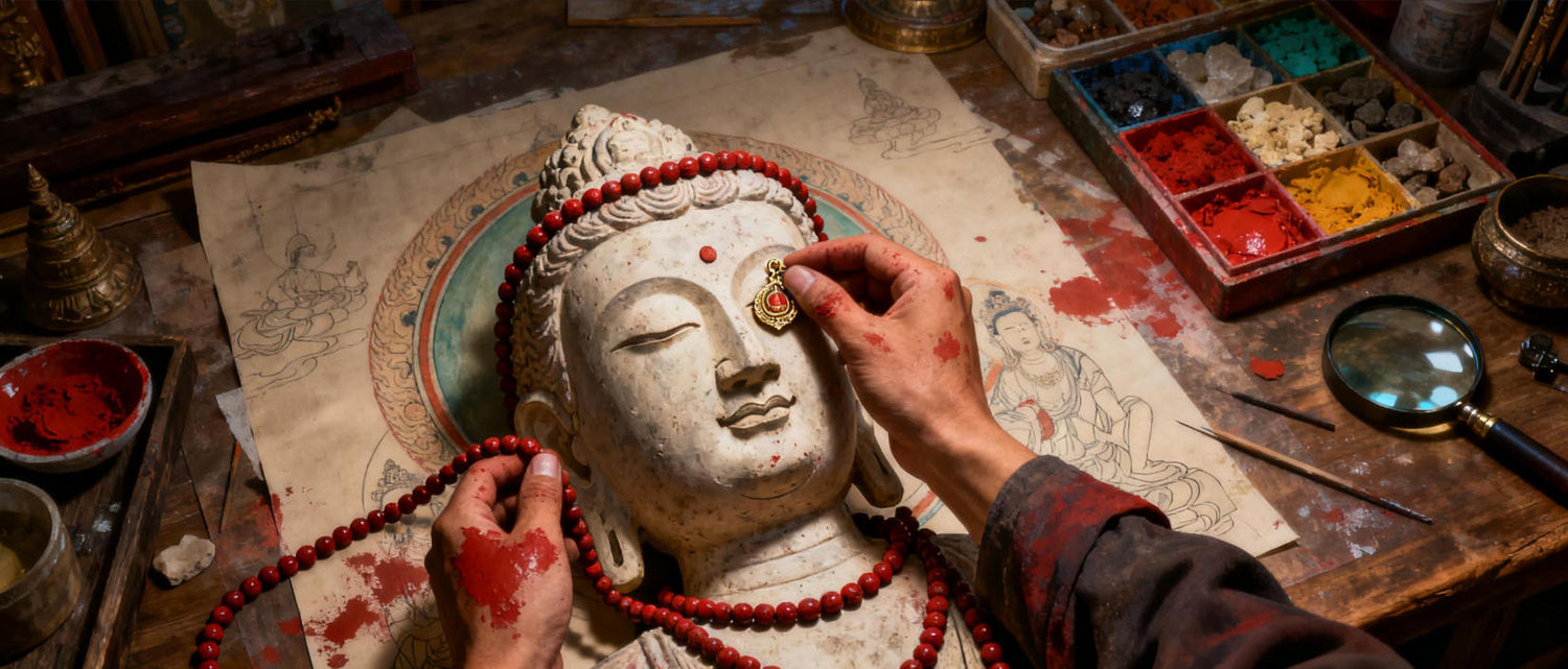 5 spiritual tools for protection & blessings: Red Tara, Yak Bone bracelets, Five Thunder talismans, PiXiu wealth bracelets & Rudraksha malas.