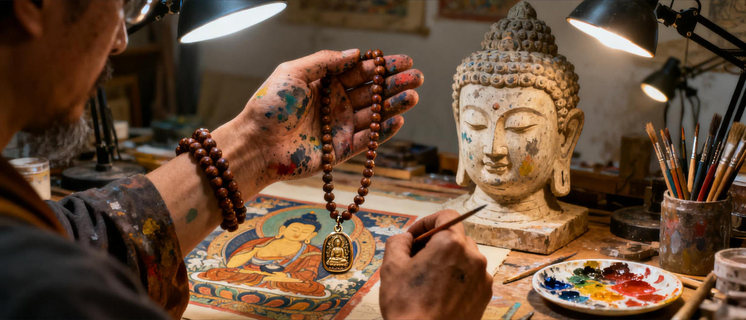Discover essential Tibetan Buddhist items including Bodhi seed malas, monkey head bracelets, prayer beads, traditional jewelry, Nine Dragons symbol, and ritual yak bells. Learn about their meanings and where to find authentic pieces.