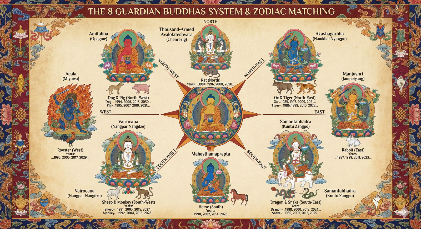 8 Guardian Buddhas Complete Guide: Zodiac Matches & Protection Meanings - Buddhabelief