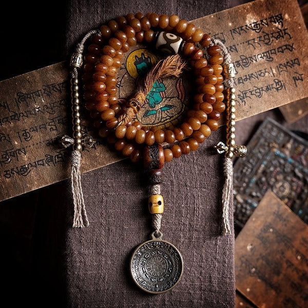108 beads of natural yak bone prayer beads