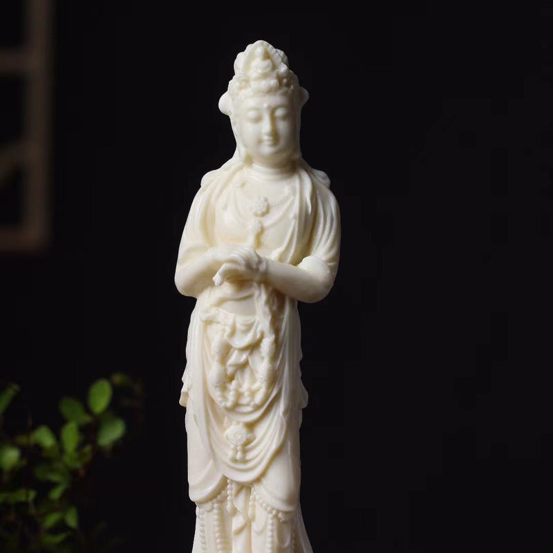 Mystic Tagua Nut Guanyin Hand‑Carved Sculpture - Buddhabelief