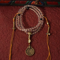 108 Beaded White Crystal Rosary for Ladies - Buddhabelief