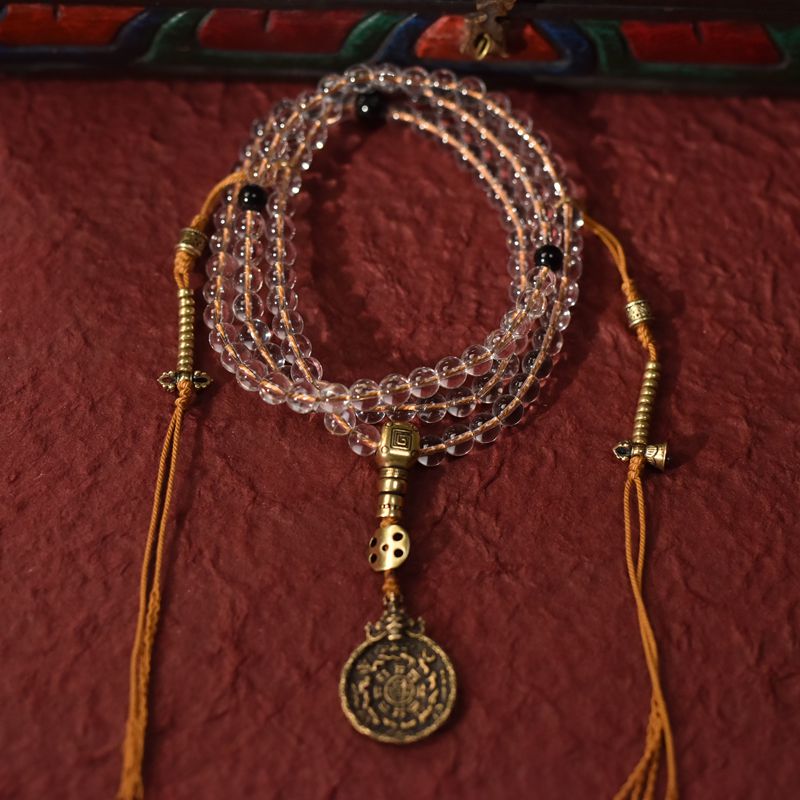 108 Beaded White Crystal Rosary for Ladies - Buddhabelief