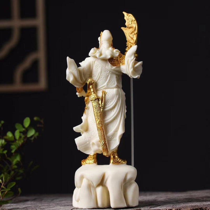 Tagua Nut Guan Gong Statue for Home Altar - Buddhabelief