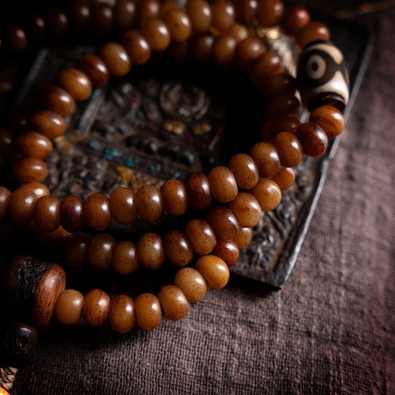108 beads of natural yak bone prayer beads - Buddhabelief