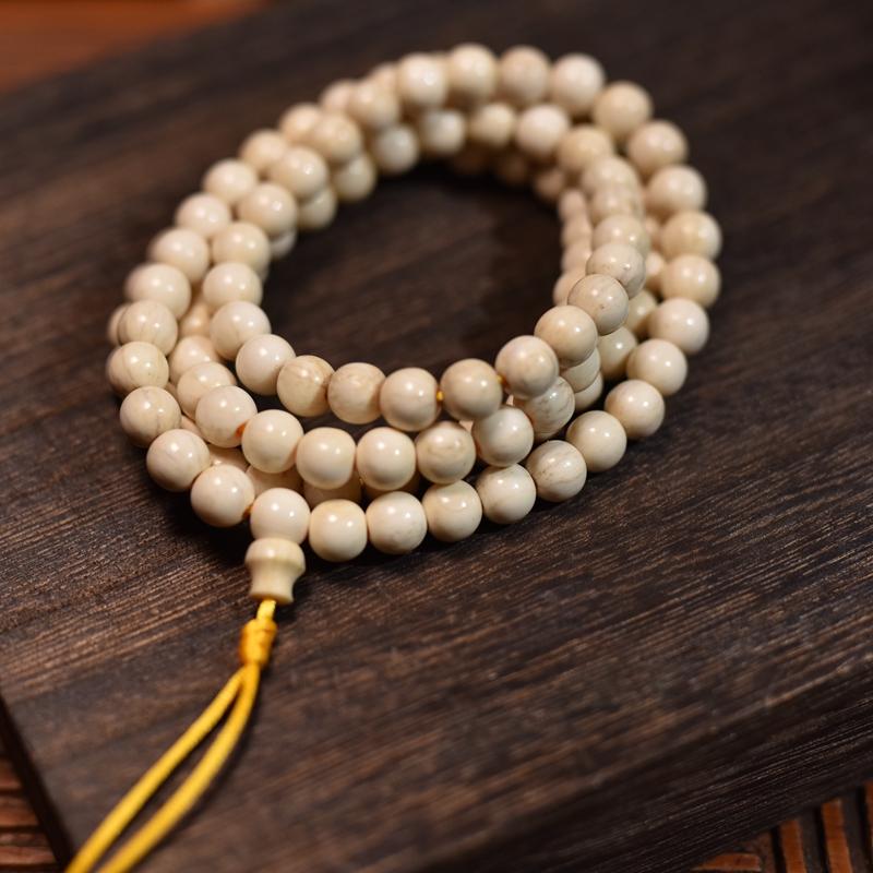 108 beads of natural cow bone prayer beads - Buddhabelief