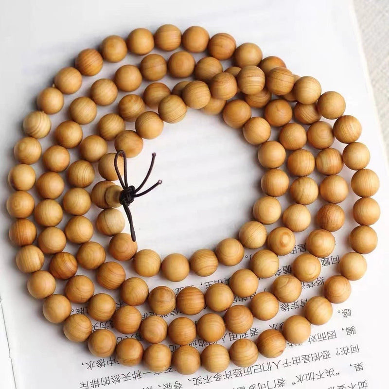 Taihang Cliff Cypress 108‑Bead Mala Bracelet - Buddhabelief