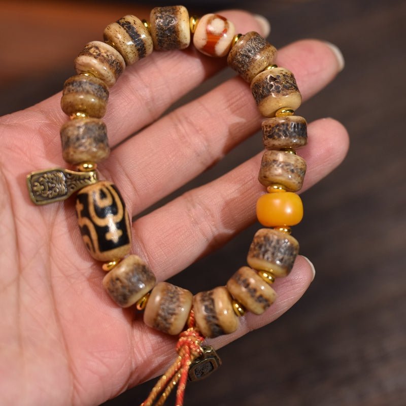 Ox horn single circle bracelet - Buddhabelief