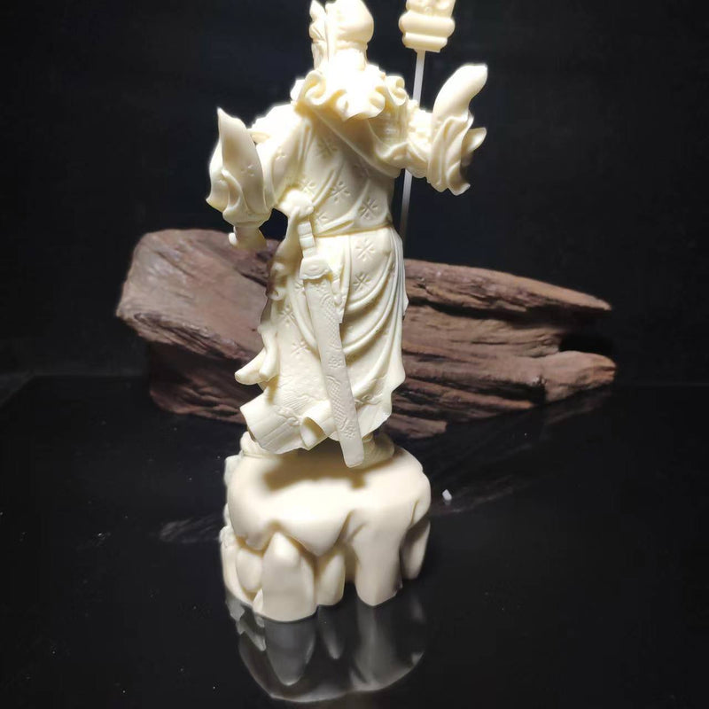 Tagua Nut Guan Gong Statue for Home Altar - Buddhabelief