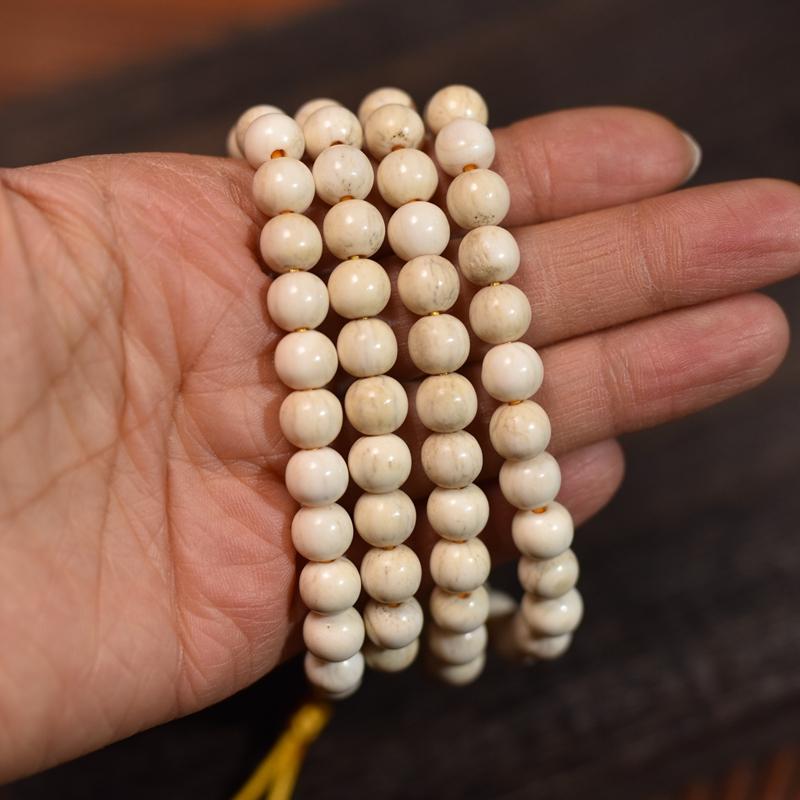 108 beads of natural cow bone prayer beads - Buddhabelief