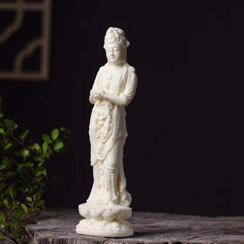 Mystic Tagua Nut Guanyin Hand‑Carved Sculpture - view 4
