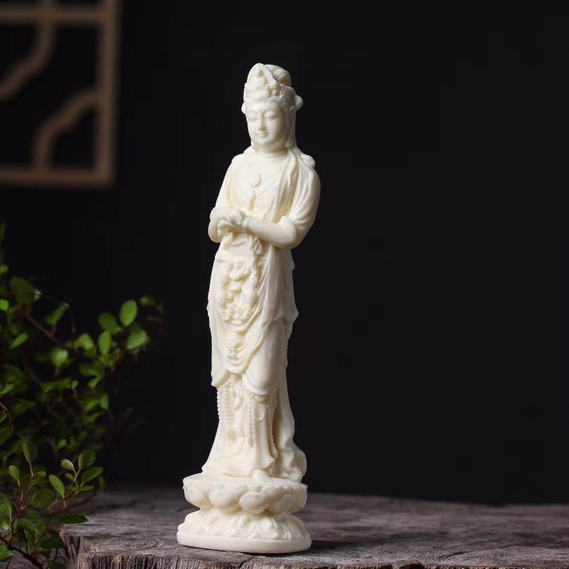 Mystic Tagua Nut Guanyin Hand‑Carved Sculpture - Buddhabelief