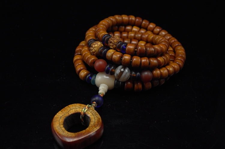 108 beads of original yak bone prayer beads - view 1