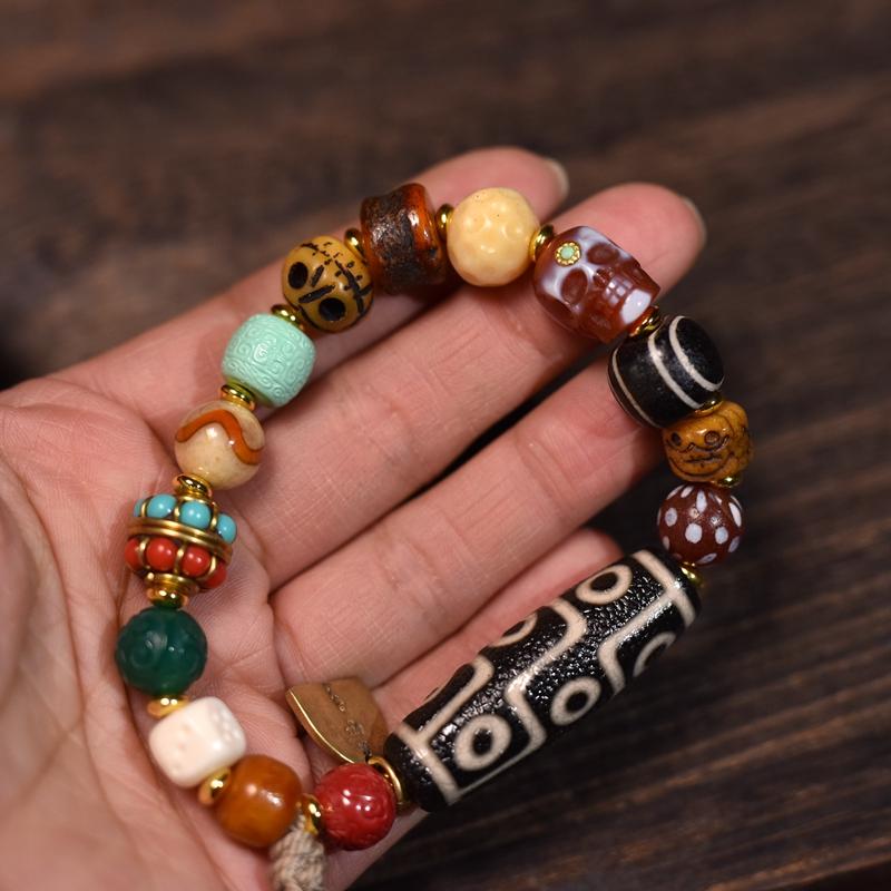 Agate eye bead bracelet - view 3