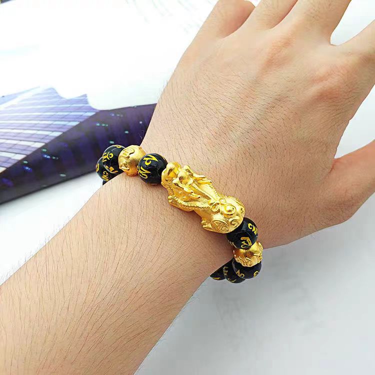 Pixiu Six‑Syllable Mantra Prosperity Bracelet – Mixed‑Material Energy Beads - Buddhabelief