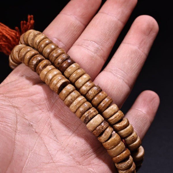 Vintage Tibetan Old Bone Mala | 108 Sacred Beads - view 4