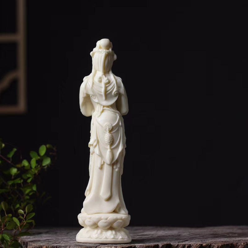 Mystic Tagua Nut Guanyin Hand‑Carved Sculpture - Buddhabelief