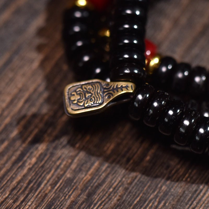 Coconut shell trendy Buddhist prayer beads - view 6