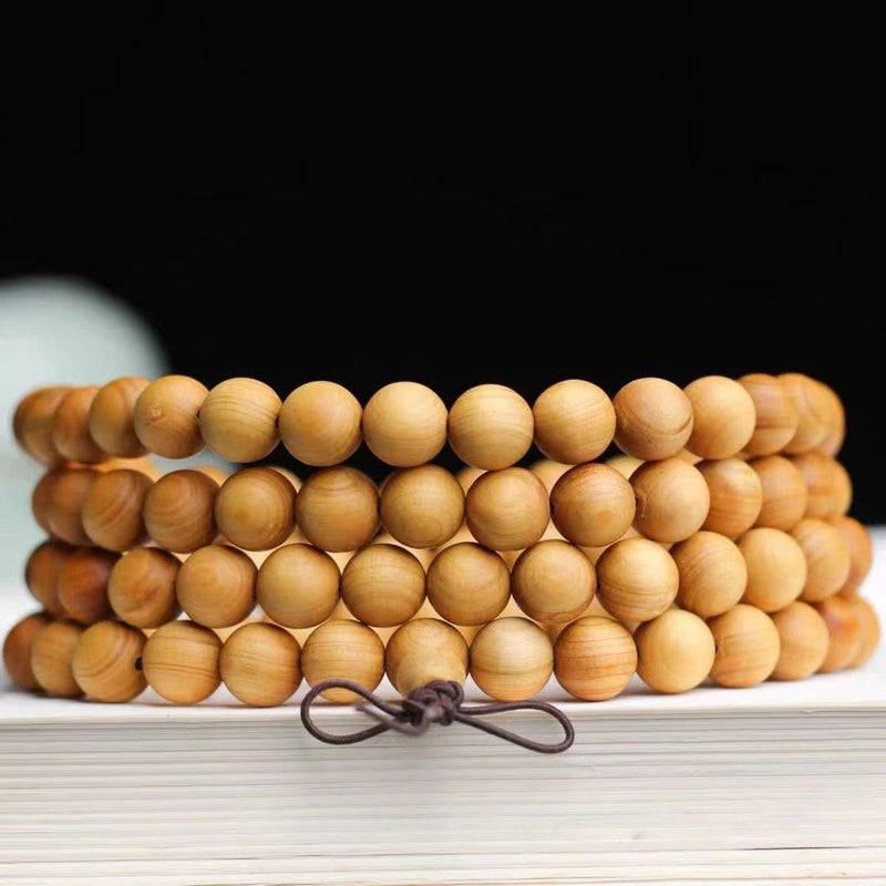 Taihang Cliff Cypress 108‑Bead Mala Bracelet - Buddhabelief