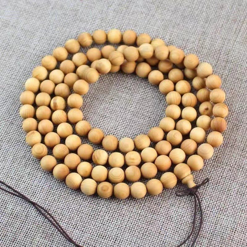 Taihang Cliff Cypress 108‑Bead Mala Bracelet - Buddhabelief