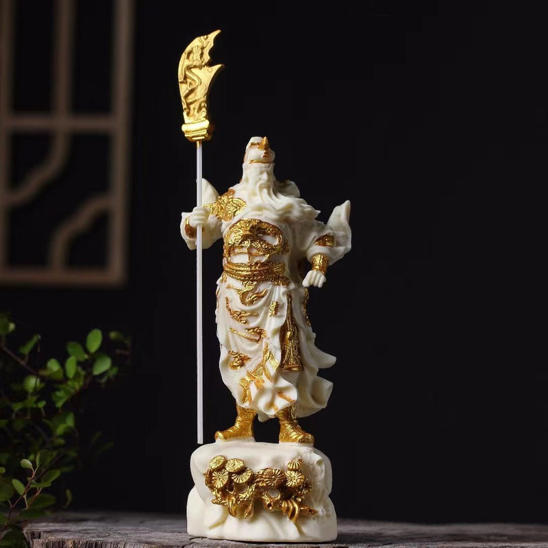 Tagua Nut Guan Gong Statue for Home Altar - Buddhabelief