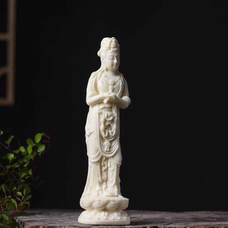 Mystic Tagua Nut Guanyin Hand‑Carved Sculpture - Buddhabelief