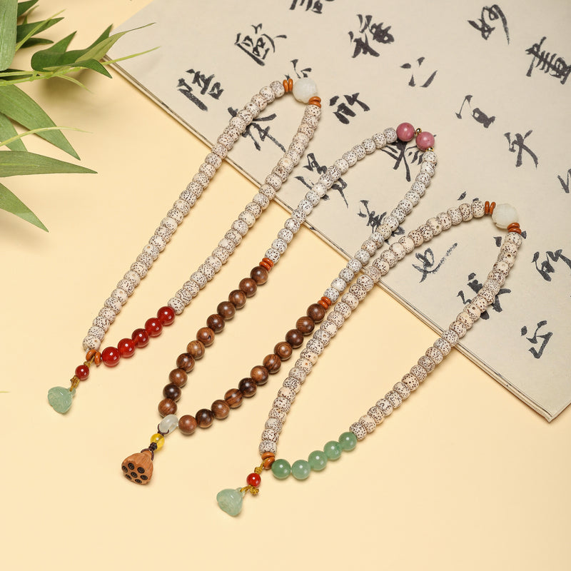 Buddhabelief Star Moon Bodhi Mala Beads with Agarwood Infusion | Handcrafted Prayer Beads for Calm, Protection & Spiritual Growth - Buddhabelief