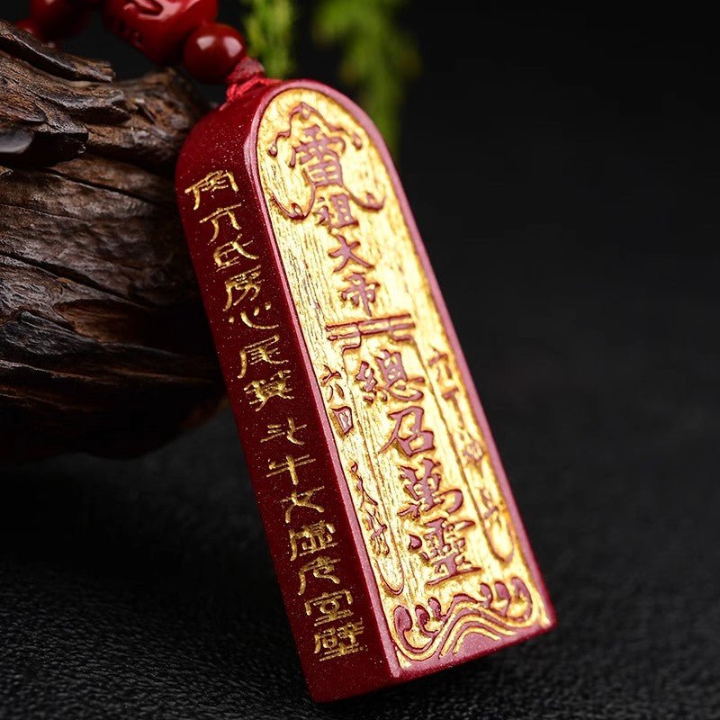 Taoist Five-Thunder Talisman · 108 Red Cinnabar Prayer Beads - view 5