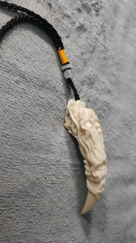 "Dragon Peak Langya" Imperial Dragon Carving - Collectible Ivory Nut Sculpture - Museum - Quality Hand - Carved Art Piece with Monk - Blessed Spiritual Essence - Buddhabelief