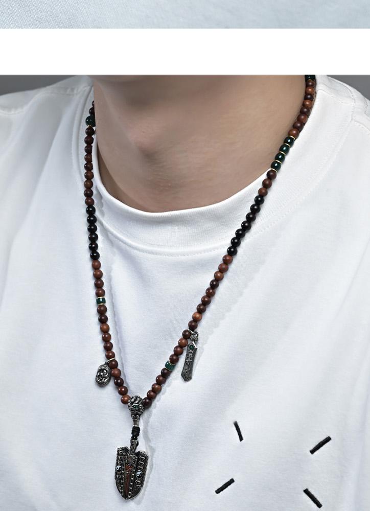 'The Way of Nature' Necklace - 6.2mm Natural Lightning - Struck Jujube Wood Beads - Rare Taoist Ritual Tool for Purification & Supreme Protection - Buddhabelief