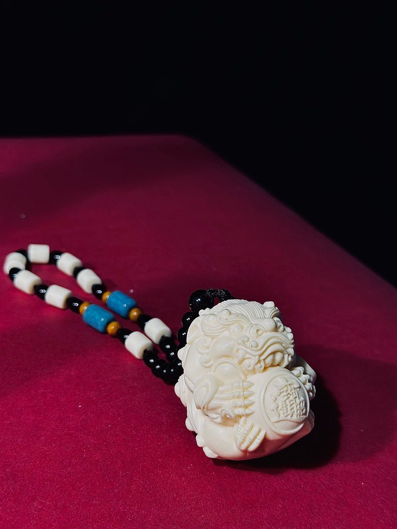 Ruyi Pi Xiu Ivory Nut Carving | Hand-Carved Wealth Sculpture - view 2