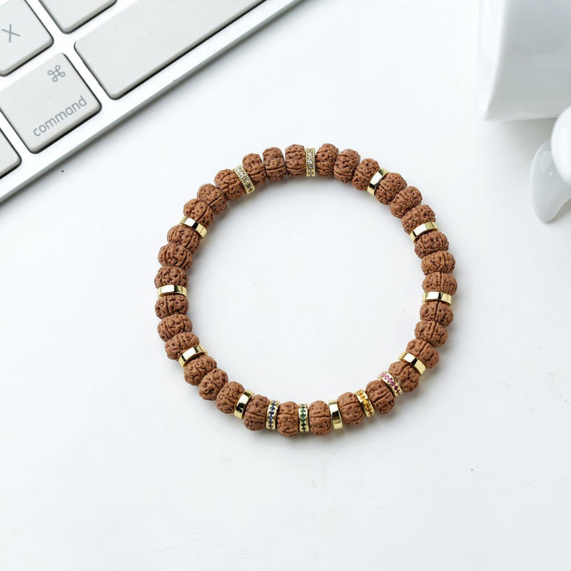 7mm Small Vajra Four - Color Bracelet – Exclusive High - End Indonesian Bodhi Mala, Handpicked for Patina & Style - Buddhabelief