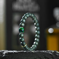 'Green Fairyland' Star Moon Bodhi Bracelet - Adorned with Imperial Green Jadeite - Enchanted Talisman for Growth & Serenity - Buddhabelief