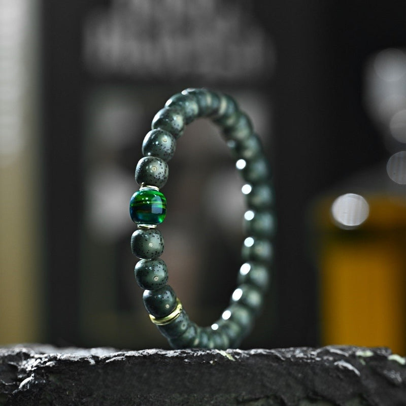 'Green Fairyland' Star Moon Bodhi Bracelet - Adorned with Imperial Green Jadeite - Enchanted Talisman for Growth & Serenity - Buddhabelief