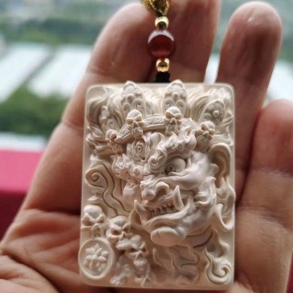 2025 Mahakala God of Wealth Pendant – Bodhi Ivory Nut Handcrafted for Blessing