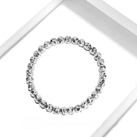 "Galaxy" 6mm 925 Sterling Silver Bracelet – Minimalist & Versatile for Couples