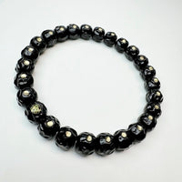 Formless Diamond Black Gold Coconut Shell Mala - Intricate Carved Primordial Beads - Buddhabelief