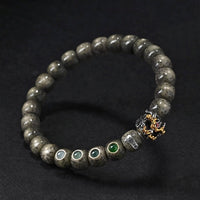 Waxy Ice Star Moon Bracelet - Dragon Child Accent Full Set Mala - Buddhabelief