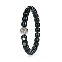 「Wood Element Vitality」Aged Bodhi Root Mala Bracelet - Old - Craft 98 Beads with Earth Vein Stone Accent for Growth & New Beginnings - Buddhabelief
