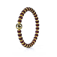 "Purple Flame Alchemy Cauldron" Original Design - Hand - Inlaid Bodhi Root Mala - Monk - Blessed Spiritual Bracelet for Energy Transformation & Inner Alchemy - Buddhabelief