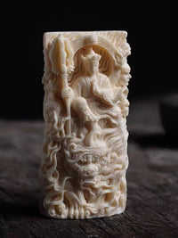 Hand - Carved Tagua Nut Ksitigarbha Pendant – Buddhist Bodhisattva Art for Collection & Spiritual Blessing - Buddhabelief