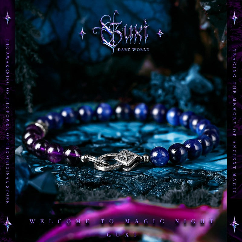 Ethereal Beaded 925 Silver Bracelet for Men — view 1