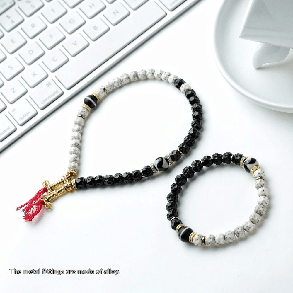 Tai Chi Prayer Beads | Black Gold Coconut & Moon Star Bodhi — view 3