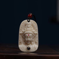 Mini Guanyin Ivory Nut Pendant – Bodhi Jewelry to Wear Around the Neck - Buddhabelief