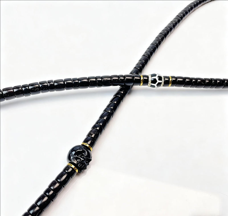 Tibetan 108 - Bead Coconut Tree Bead Bracelet | Handcrafted "Unequal Length" Two - Tone Design - Buddhabelief