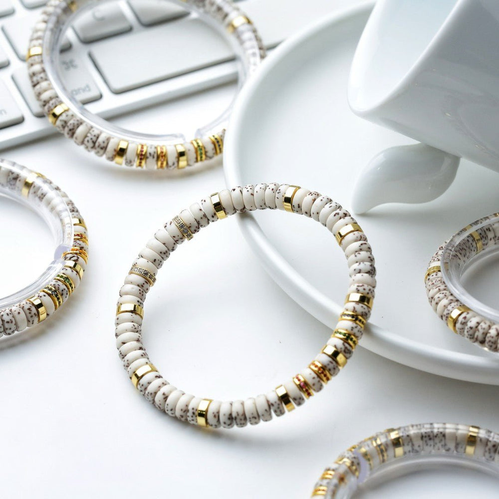 7mm Star Moon Bodhi 108 Beads | Four-Color Fugu Handcrafted Mala - view 1