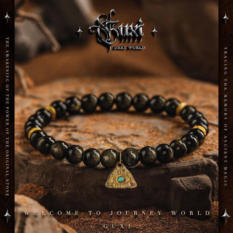 Power Beaded Bracelet for Men - 925 Silver — view 1