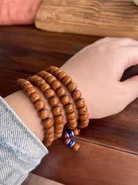 bodhi seed mala, Buddhist prayer beads, meditation bracelet